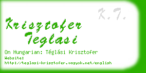 krisztofer teglasi business card