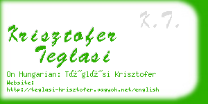 krisztofer teglasi business card